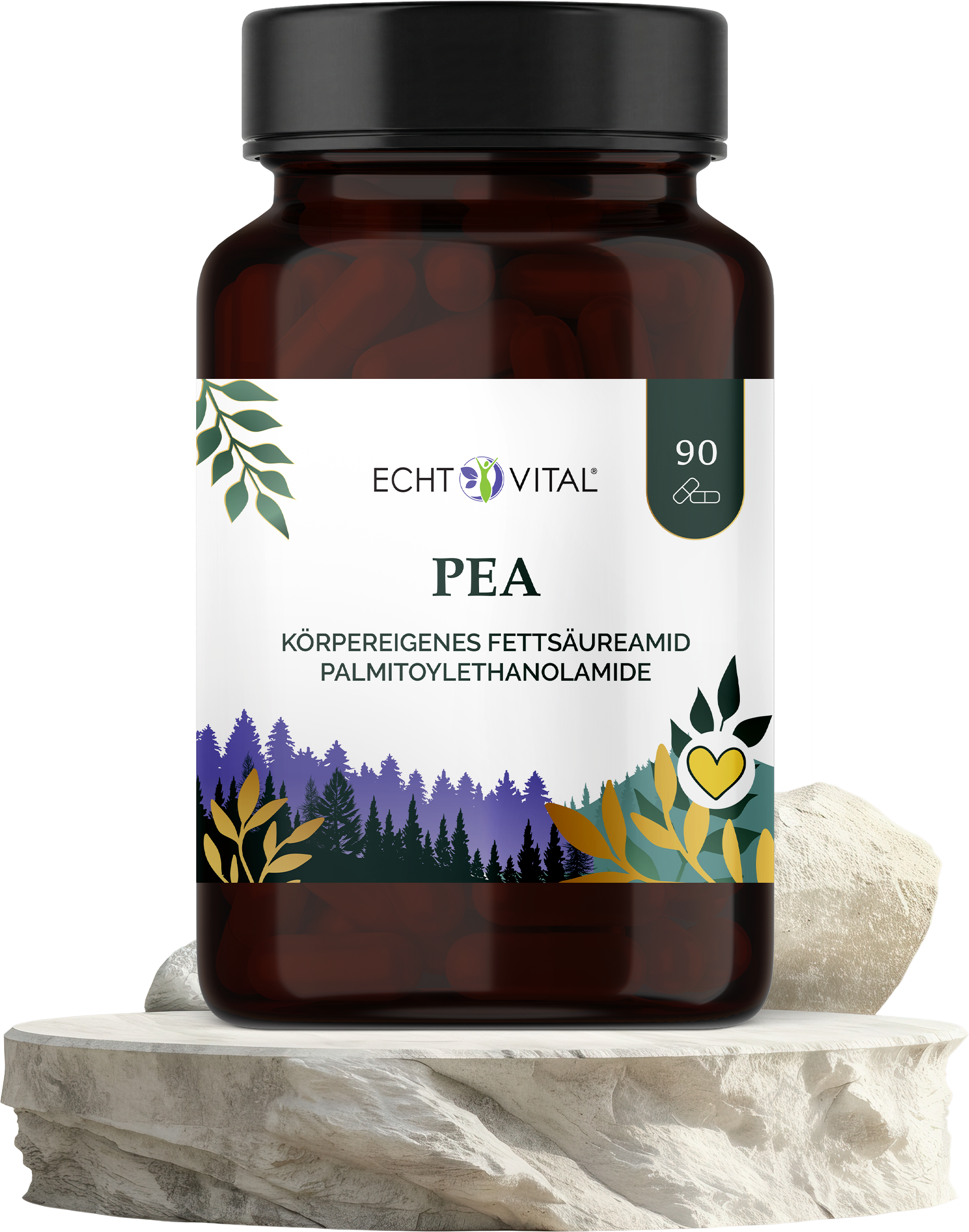 PEA Kapseln - Palmitoylethanolamid - ECHT VITAL Premium Qualität